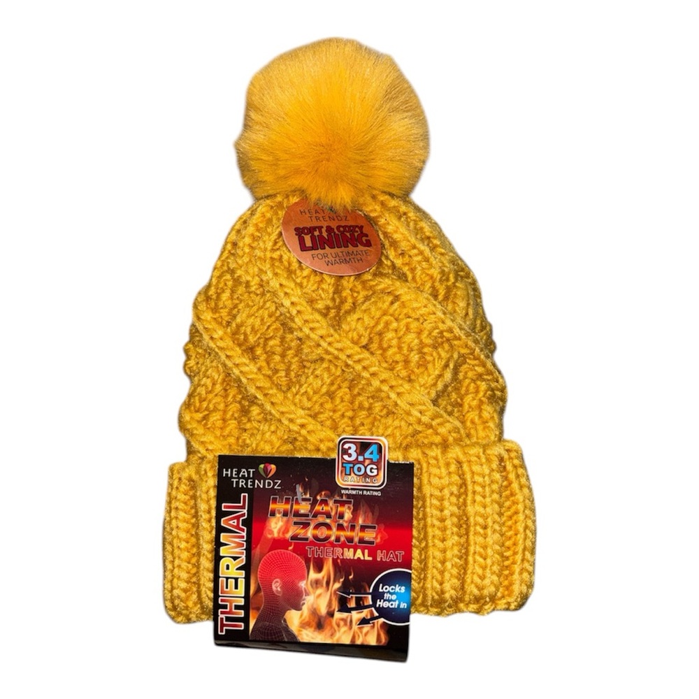 NEW Heat Trendz Heat Zone Thermal Hat Soft & Cozy Lining